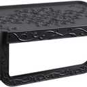 Toilet Paper Holder with Shelf Simple Black Wall Mounted Toilet Tissue Roll Holder Lightness Aluminum Toilet Paper Phone Holder Fancy Toilet Paper Shelf for Bathroom Accessories (Fits Regular Rolls)