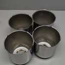 4Pcs 4.25" Push Through Wheel Center Caps Stainless Trailer Hub Cap for Truck SUV RV Wheel Rim (Fit 4.25" Bore 4.29" H Chrome)