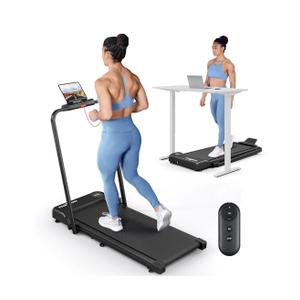 THERUN Walking Pad, 2 in 1 Foldable Treadmills for Home, 2.5HP Under Desk with Handle Bar, 16" Widened Running Belt, with Remote Control