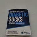 Doctor's Select Viscose Bamboo Ankle Diabetic Socks for Women and Men - 6 Pairs | Super Soft, Non Binding, Loose Wide Top L