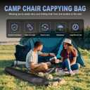 1 Pack Large Outdoor Camping Chair Bag Compatible with Coleman, Large Folding Chair Carrying Bag Oxford Storage Tent Bag with Handle Strap for Travel Yoga Outdoor Camping Sports, 39.37 Inch, Black
