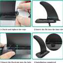 5" 8" 9" 10" Paddle Board Fin Repalcement Universal, Nylon Fiberglass Reinforced, No-Tool Installation, Single Center Fin for Most Inflatable SUPs, Surfboard, Stand-up Paddleboard, Longboard