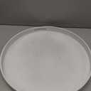 FramePro Large Round Wooden Coffee Table Trays 20" - Multi-Functional Home Decor Ottoman Serving Platter White
