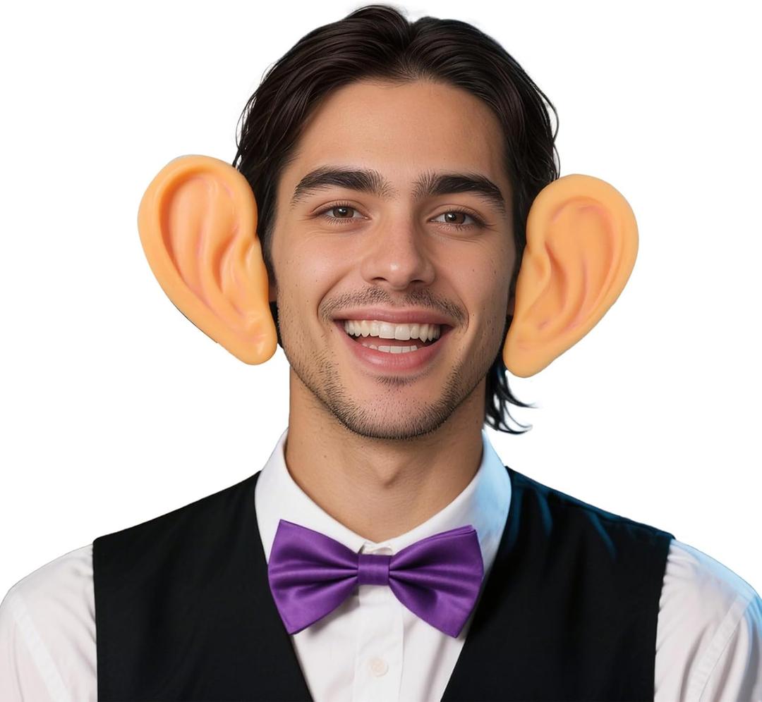 Xplanet Oversized Big Fake Ear for Women Men Jumbo Ear Giant Pig Funny Headwear for Cosplay Costume Party Outfit Accessories