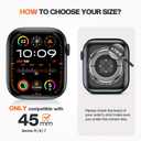 Goton IP68 Waterproof Rugged Band for Apple Watch 46mm/45mm/44mm with Case build-in Screen Protector Heavy Duty Sport Strap Compatible with iWatch Series 11/10/9/8/7/6/5/4/SE