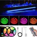 LED Boat Strip Lights, 12v 40FT Multi-Color Marine Pontoon Led Lights, Waterproof Boat Interior Light, Boats Deck Gunnel Hull Trailer Courtesy Light Strip, Night Fishing Lighting for Bass Jon Yacht
