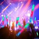 SHQDD 210 PCS Foam Glow Sticks with 3 Modes Colorful Flashing, Glow in Dark Party Supplies, Bulk for Wedding, Raves, Concert, Halloween, 4th of July