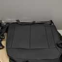 Coverado Chevy Silverado Seat Covers Full Set, Faux Leather Car Seat Covers Fit for 2014-2018 1500, 2015-2019 2500HD 3500HD Chevy Silverado GMC Sierra Crew Double Extended Cab (Black)