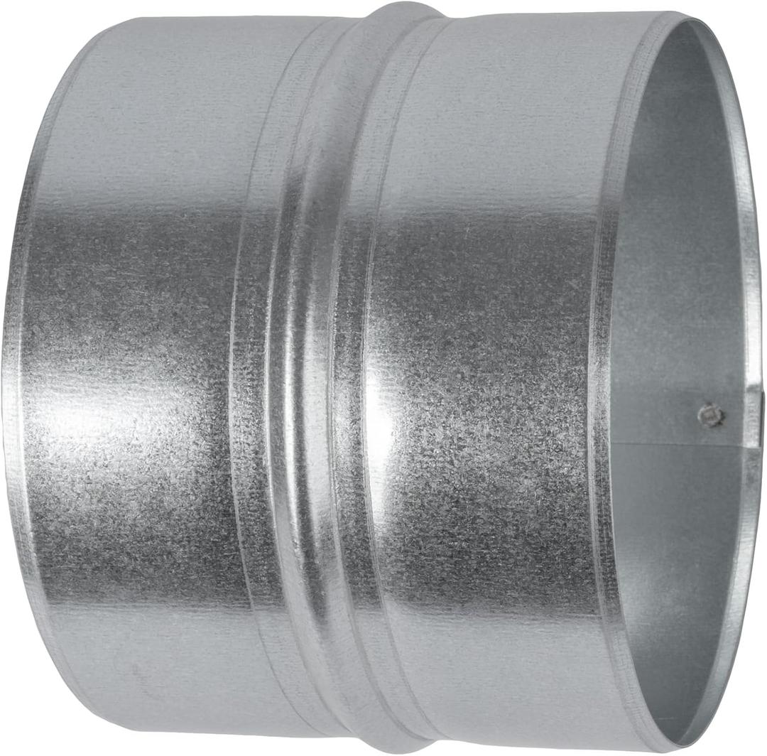 5'' Inch Galvanised Steel - Metal Duct Connector, Straight Pipe Coupler