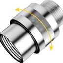 G-Promise All Metal Shower Head Shut Off Valve, G1/2" Shower Flow Control Valve for Handheld or Bidet Sprayer (Chrome)
