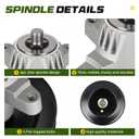 618-04456 918-04461 Spindle Assembly, 42" Deck Fit for Cub Cadet LT1040 LT1042 Toro LX420 LX425 Mower, Replaces 618-0624 618-04461 918-04456 2 Pack