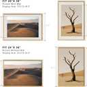 24x36 Poster Frames - 3 Pack, Natural Solid Wood Wide Border Picture Frame, Display 20x30 with Mat or 24 x 36 Without, Vertical & Horizontal Wall Mount