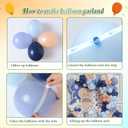 147 Pcs Blue Balloons Arch Garland Kit,Dog Paw Birthday Party Decorations, Haze Gray Nude Navy Blue Balloons with Bone Foil Balloons for Boys Girls Baby Shower Puppy Party Supplies