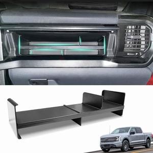 ANMOSVO Compatible with Glove Box Organizer 2021 2022 2023 2024 Ford F150 Accessories - Center Console Organizer Internal Storage Divider Partition Insert Box ABS Secondary Storage for F150(Up)