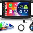 2G+64G Android 13 Car Stereo for Car Radio for Honda CRV 2012-2016 with Wireless Carplay Android Auto, 9 Inch Touch Screen Radio Support GPS/WiFi/Bluetooth/FM/SWC/Backup Camera