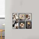 ACIYQHI Coffee Wall Art Bar Art Posters Dining Room Wall Decor,Vintage Kitchen Restaurant Aesthetics Decorations Set of 6 (8x10inch,Unframed).