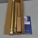 Gold Shower Curtain Rod 34-66 Inches(2.8-5.5ft) Never Rust Adjustable Shower Rod Spring Tension Non Slip No Drilling Shower Rods for Bathroom Garland Window