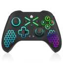 Dinosoo RGB Wireless for Xbox Controller Series X|S, Xbox One & PC Windows 10/11, Hall Effect Joysticks, Built-in Battery Dual Vibration Turbo Macro Function, 2.4GHz Adapter