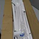 Mengersi Canopy Bed Frame Queen Size,Bed Canopy Frame Post Poles,Canopy Bed Curtains Frame Bracket Fit for Metal Bed Wood Bed Bedroom Decor,White