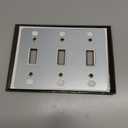 Amerelle Filigree Triple Toggle Cast Metal Wallplate in Antique Brass