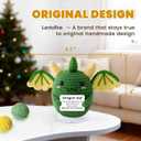 Inspirational Gifts for Women,Cute Mini Crochet Dragon with Affirmations Cards for Home/Office Decor, DragonGifts for Him Her,Motivational Gifts for Birthday Holiday Friends Coworkers