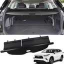 for Toyota Highlander Cargo Cover 2025 2024 2020 2021 2022 2023 for Toyota Highlander Accessories Upgrade Version No Gap Black Retractable Trunk Cover Security Shield Shade