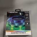 Monster 16.4ft Sound Reactive Multi-Color LED Light Strip with IR Remote Control, Indoor Use, Xtreme Easy Assembly