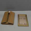 Wood 5x8 Frame Gold, Ornate Natural Wooden 8x5in Picture Frames, Modern Golden 5 x 8inch Gallery Photo Pic Frame with HD Plexiglass, Horizontal Vertical Wall Mounting Tabletop Display 1Pcs