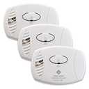 First Alert CO606, Plug-In Carbon Monoxide (CO) Detector, Hardwired Alarm with Battery Backup, 3-Pack