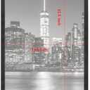 Annecy 14x24 Picture Frame Black1 Pack, 14 x 24 Picture Frame for Wall Decoration, Classic Black Minimalist Style Suitable for Decorating Houses, Offices, Hotels