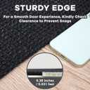 EARTHALL Woven Area Rugs 5x7 Ft Washable Living Room Rugs Non Slip Rubber Backed Dining Room Rug Braided Bedroom Rugs Indoor Floor Carpet for Living Room, Bedroom, Dining Room,Black/Grey