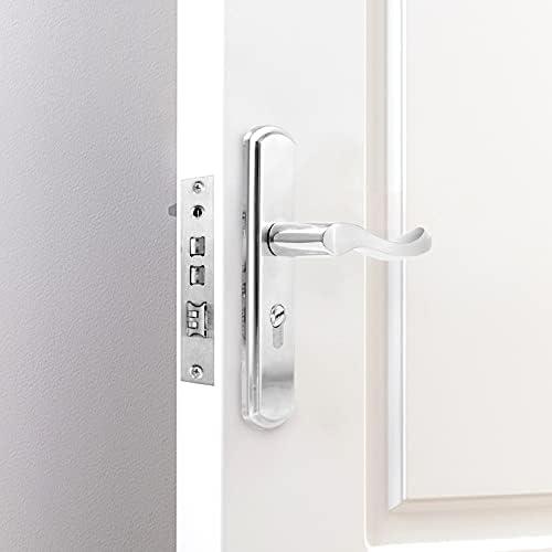Miibox Privacy Door Lever Knob Lock, Stainless Steel Door Knob with Lock and Key Fit Door Thick 0.98-1.97 inch