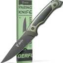 5.5 Inch Kitchen Utility Knife - German Rust-Resistant Full-Tang Steel, G10 Handle - Professional Outdoor Chef Knife for Fruit & Vegetable Slicing, Paring & Tomatoes (Knife For Men)