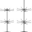 Tandefio 2 Pcs Rotating Display Stands 2 Tier and 3 Tier Metal Retail Rack Spinning Holder for Jewelry Bracelet Earring Keychain Display Vendor Events Supplies