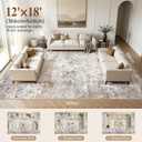 12x18 Area Rug Living Room Rugs Extra Large Brown Grey Carpet