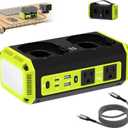 Kzreect 350W Pure Sine Wave Power Inverter Compatible with Ryobi 18V Batteries (Battery Not Included), Dual-Battery Auto-Switch, DC 18V to AC 120V, 140W USB-C PD, 600lm LED Light