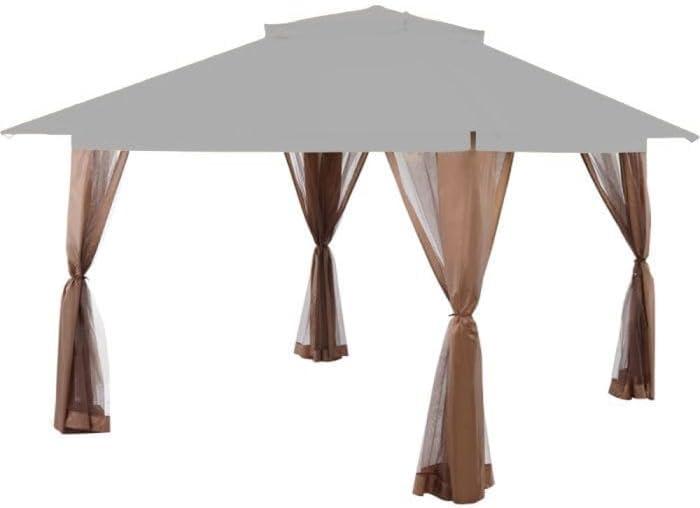 Garden Winds Custom Fit Replacement Canopy Top Cover Compatible with The Crown Shades 13' X 13' Pop Up Gazebo - Upgraded RIPLOCK 350 Fabric - Netting Set and Frame Not Included - Slate Gray