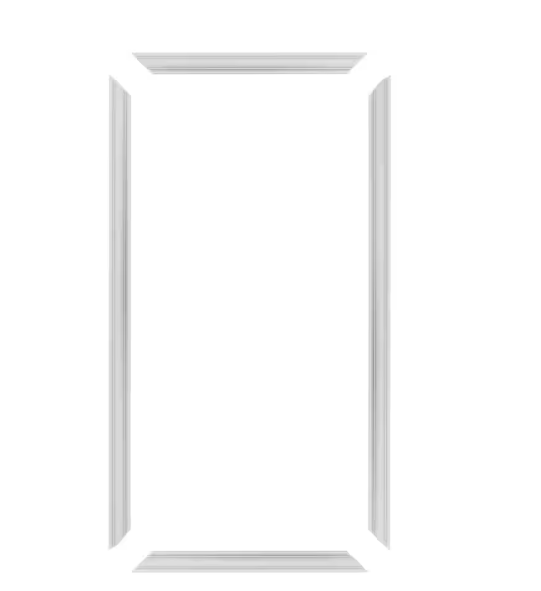 Trim Fast 5/8 in. D x 18 in. W x 36 in. L Unfinished Polystyrene, Pre-Mitered, Wall Panel Moulding Frame, Peel and Stick