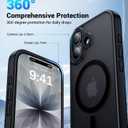 Magnetic for iPhone 17 Case, [Anti-Slip] [Military-Grade Drop Protection] [Camera Protection] Skin-Friendly Slim Translucent Shockproof Protective for iPhone 17 Phone Case, Black