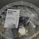 Caged Ceiling Fan Light with Remote, 21" Small Flush Ceiling Light with 3 Enclosed Blades and 6 Wind Speeds for Bedroom, Living Room (1095 Black)