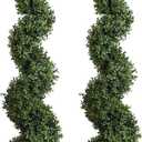 48'' Spiral Artificial Topiaries Trees Outdoor Front Door Decor Set of 2