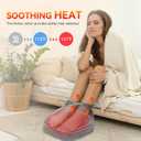 Snailax Foot Massager with Heat, Heated Foot Warmer Under Desk, Vibration Feet Massager Machine with 3 Vibrating Modes & 2 Heating Levels, Remote Control, Foot Heater