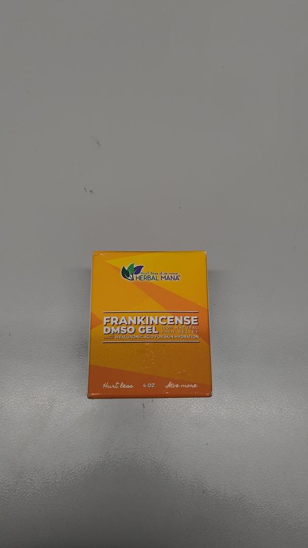 Herbal Mana Frankincense DMSO Gel with Hyaluronic Acid, 99.9% Pure DSMO, Organic  4 oz