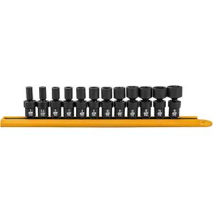 GEARWRENCH 12 Piece 1/4" Drive 6 Point Standard Universal Impact Metric Socket Set | 84905