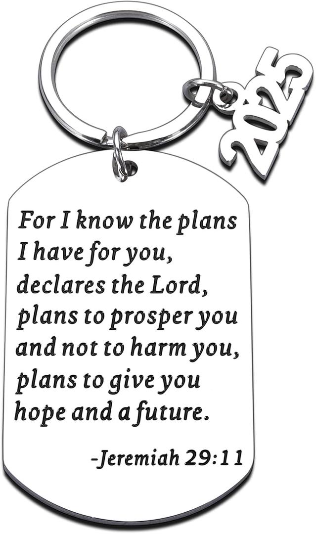 Graduation Gifts Keychain For Her Him Class of 2025 Senior High School Graduate Gifts for Boys Preschool College Medical Engineer Students School Nurse Master Phd Degree Gifts From Mom Dad I Know