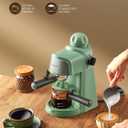 Ihomekee Espresso Machine, 3.5Bar Espresso and Cappuccino Machine with Preheating Function, 4 Cup Coffee Maker with Milk Frothing Function and Steam Wand (Green), CM6810