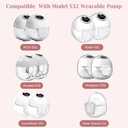 Two Full S32 Breast Pump Set with 10pcs 13/15/17/19/21mm Flange Inserts for NCVI/NICEGREEN/Nuliie/Zooawa/Sunnaltree S32 Pump,Including 24mm Flange,Valve,Diaphragm,Collector,Flange Inserts