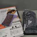 Calming Heat Massaging Vibrations Weighted Heating Pad by Sharper Image | Temperature Settings, Auto Shut-Off Feature, Gift for Holidays, Women & Men | 3 Heat, 6 Massage, 12” x 24”, 4 lbs