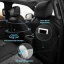 FREESOO Tacoma Seat Covers for Toyota Tacoma 2024 2025 2026 Double Cab, SR, SR5, TRD Sport, TRD Off-Road, Faux Leather Full Set Pickup Truck Seat Covers BlackGrey