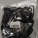 8-Pack Bungee Cords with Hooks & Carabiners - 24 Inch Bungee Rope (4 Hooks + 4 Carabiner Clips) - Heavy Duty Elastic Stretch Cords for Kayaking, Camping, Truck, Tarp, Gear Tie Down - Black